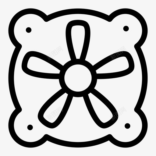 风扇空气叶片图标svg_新图网 https://ixintu.com web用户界面线图标第1卷 叶片 吹风 电动 空气 风扇