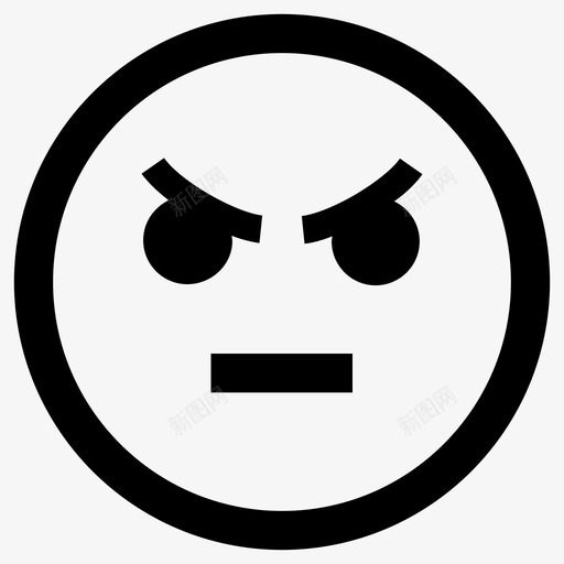 不开心生气表情图标svg_新图网 https://ixintu.com 不开 开心 生气 笑脸 表情