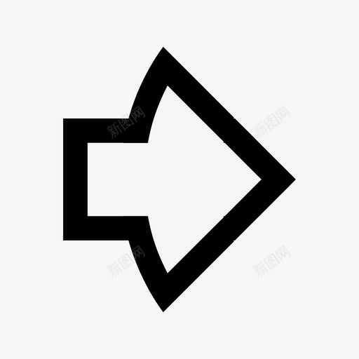 方向箭头流向图标svg_新图网 https://ixintu.com 侧面方向 右箭头 方向 流向 箭头