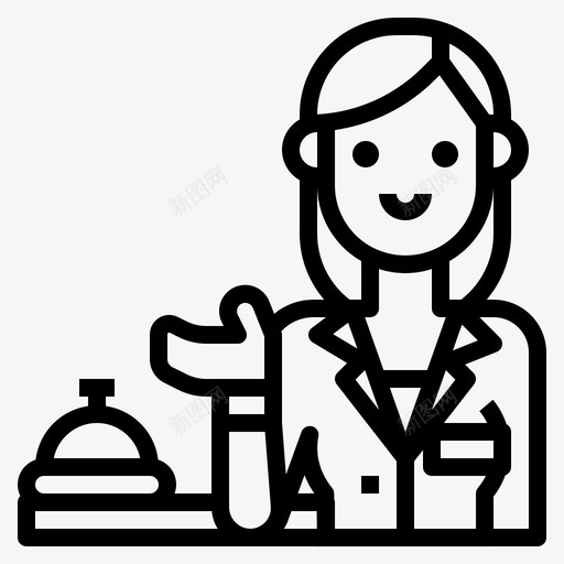 接待员化身职业图标svg_新图网 https://ixintu.com 化身 大纲 接待员 职业