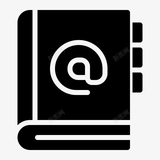 地址簿联系人目录图标svg_新图网 https://ixintu.com 地址簿 地址簿字形 电子邮件 目录 联系人