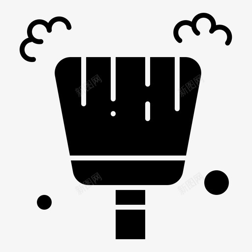 扫帚簸箕清扫图标svg_新图网 https://ixintu.com 实心 扫帚 清扫 清洁 簸箕 雕文
