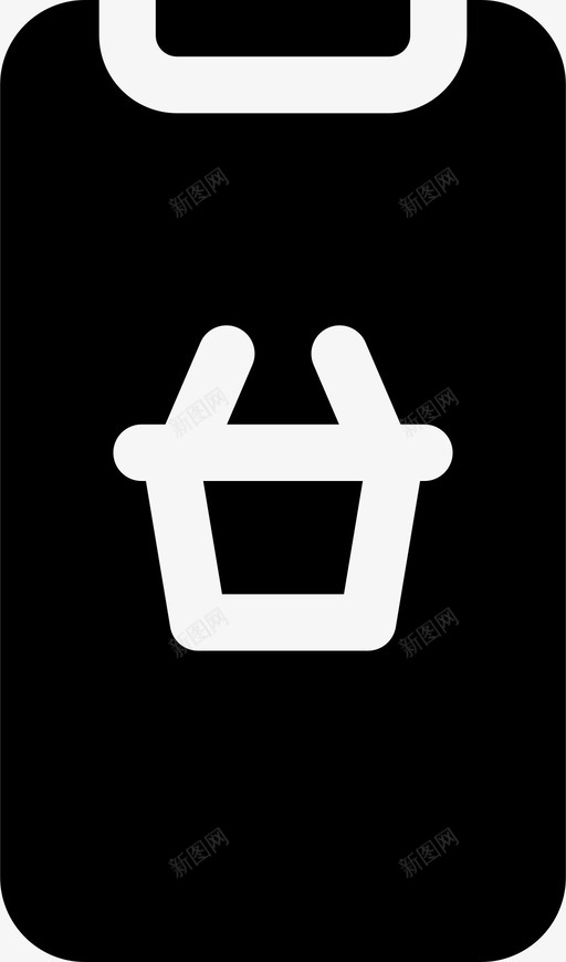 购物车商业设备图标svg_新图网 https://ixintu.com 商业 商店 手机 设备 购物车