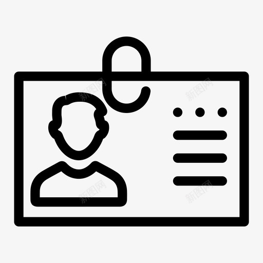 id帐户徽章图标svg_新图网 https://ixintu.com id 业务管理行图标 个人资料 卡 帐户 徽章
