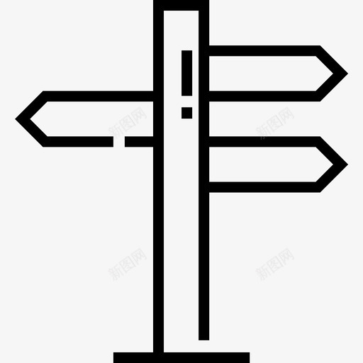 路标公共服务6直线图标svg_新图网 https://ixintu.com 公共服务 直线 路标