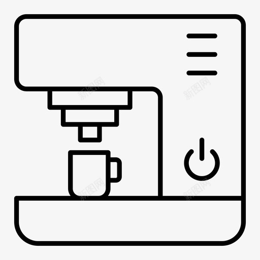 咖啡机电器电子产品图标svg_新图网 https://ixintu.com 产品线 厨房 咖啡机 图标 电器 电子 电子产品