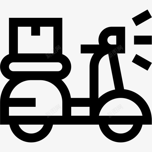 摩托车外卖31直线型图标svg_新图网 https://ixintu.com 外卖31 摩托车 直线型