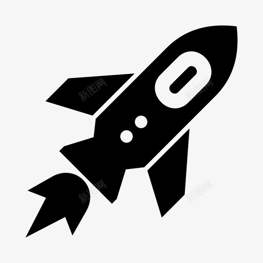 火箭快发射图标svg_新图网 https://ixintu.com 创业 发射 太空 快 火箭