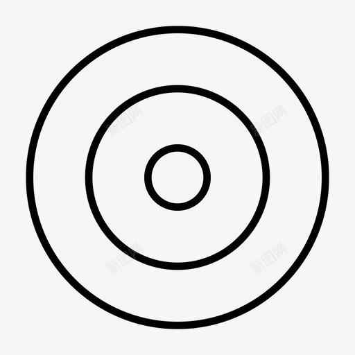目标圈瞄准聚焦图标svg_新图网 https://ixintu.com 大纲 射击 工作 目标 瞄准 聚焦