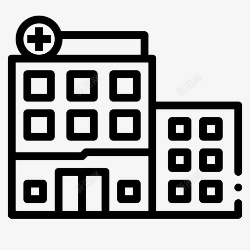 健康健康诊所医院图标svg_新图网 https://ixintu.com 健康 健康诊所 医疗 医院 医院大纲 城市