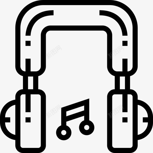 耳机hipster16线状图标svg_新图网 https://ixintu.com hipster 线状 耳机
