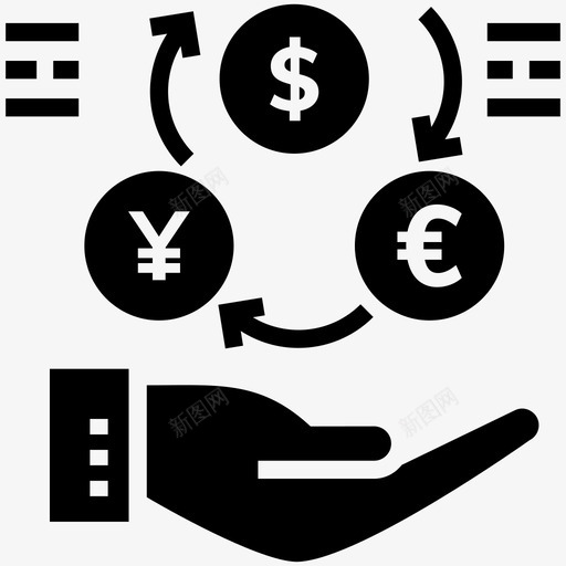 货币兑换外币兑换外汇兑换图标svg_新图网 https://ixintu.com 外币兑换 外汇兑换 战略和管理字形图标 货币兑换