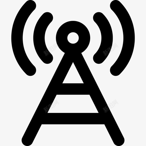 塔楼通信125直线图标svg_新图网 https://ixintu.com 塔楼 直线 通信