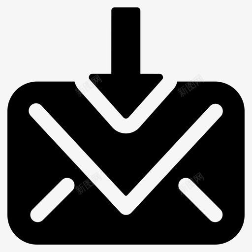 接收消息电子邮件信件图标svg_新图网 https://ixintu.com 书面信件 信件 接收消息 接收邮件 电子邮件 通信字形图标