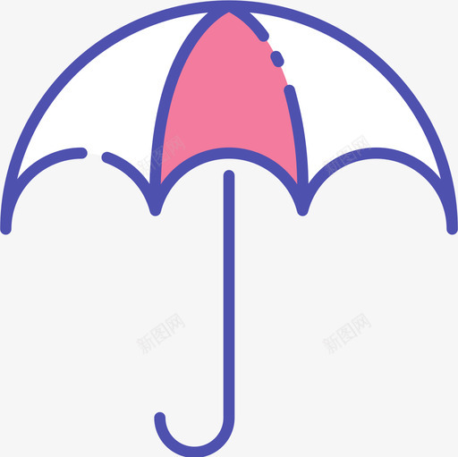 伞灾难8线颜色图标svg_新图网 https://ixintu.com 灾难 颜色