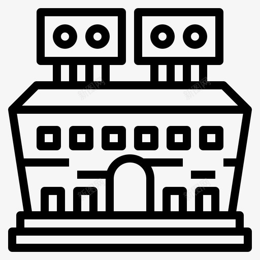 竞技场建筑竞赛图标svg_新图网 https://ixintu.com 体育场 建筑 电子竞技 竞技场 竞赛