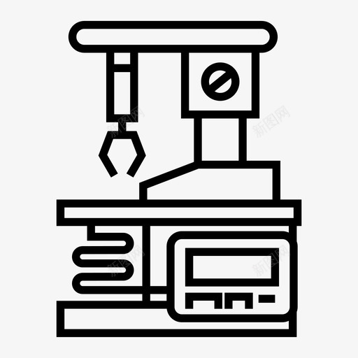 机器人自动化工业图标svg_新图网 https://ixintu.com 仪器 制造 工业 机器 机器人 机器生产线 自动化