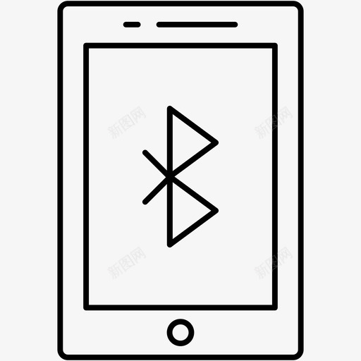蓝牙手机无线图标svg_新图网 https://ixintu.com 商务 图标 手机 技术 无线 线路 蓝牙