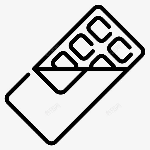 巧克力纯素食品3直系图标svg_新图网 https://ixintu.com 巧克力 直系 纯素 食品