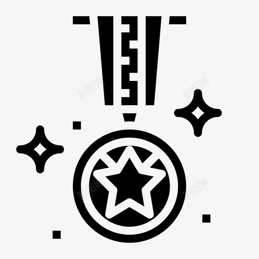 奖章奖品金牌图标svg_新图网 https://ixintu.com 奖品 奖章 稳固 获胜者 选举 金牌