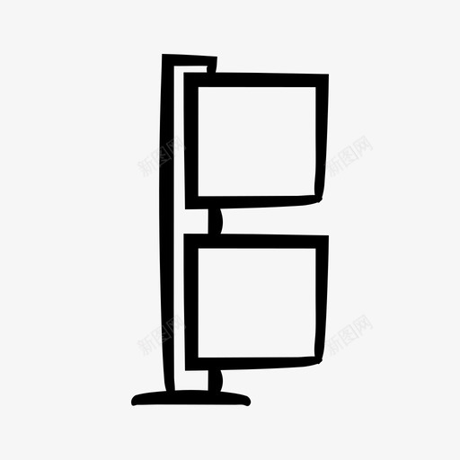广告牌广告杆图标svg_新图网 https://ixintu.com 广告 广告牌 标牌 涂鸦 路标