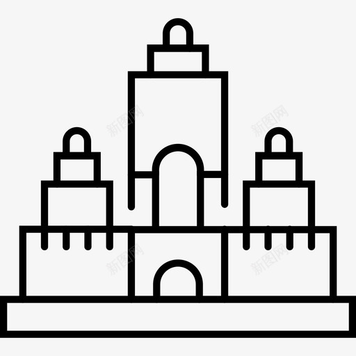 建筑亚洲东方图标svg_新图网 https://ixintu.com 东方 亚洲 印度 建筑