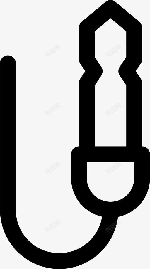 杰克音频连接器图标svg_新图网 https://ixintu.com 伙计 杰克 电线 连接器 音频
