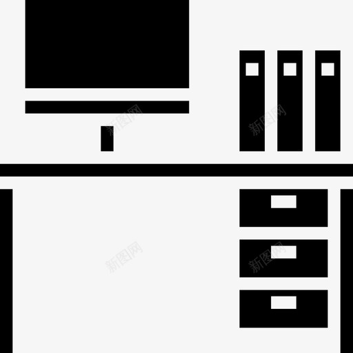 办公桌办公用品2填充图标svg_新图网 https://ixintu.com 办公桌 办公用品2 填充