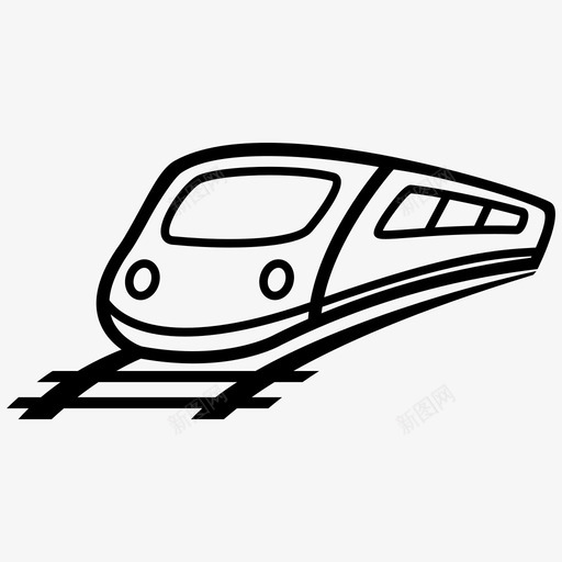子弹头列车运输旅行图标svg_新图网 https://ixintu.com 子弹头列车 旅行 旅行图标 车辆 运输