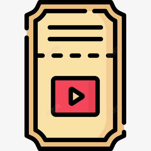 电影票电影工业3线性颜色图标svg_新图网 https://ixintu.com 电影工业3 电影票 线性颜色