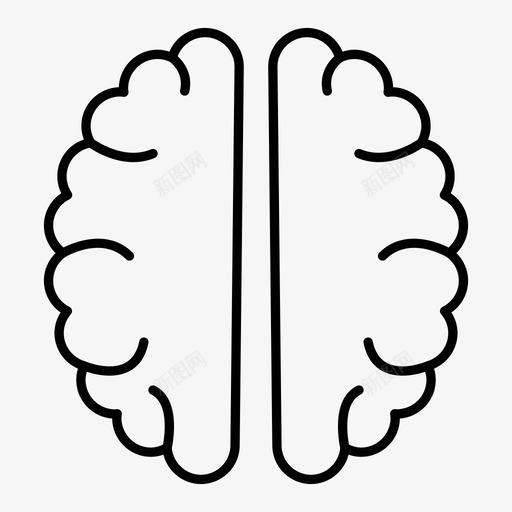 大脑头部医学图标svg_新图网 https://ixintu.com 健康 健身 医学 器官 图标 大脑 头部 思想 线图
