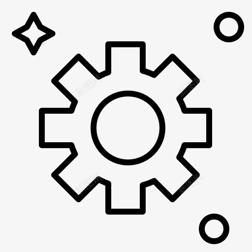 齿轮设置启动和发展常规轮廓图标svg_新图网 https://ixintu.com 发展 启动 常规 设置 轮廓 齿轮