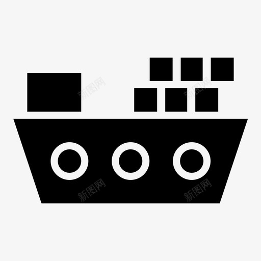 货物船舶油轮图标svg_新图网 https://ixintu.com 固体货物运输 油轮 船舶 货物