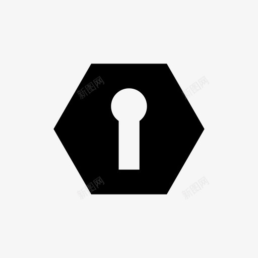 钥匙孔门钥匙挂锁孔图标svg_新图网 https://ixintu.com 挂锁 钥匙 钥匙孔 锁孔