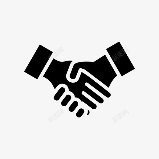 握手协议业务和财务图标svg_新图网 https://ixintu.com 业务 交易 协议 手势 握手 财务
