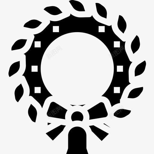 圣诞花环圣诞193实心图标svg_新图网 https://ixintu.com 圣诞193 圣诞花环 实心