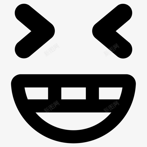 有趣表情感觉图标svg_新图网 https://ixintu.com 快乐 感觉 有趣 笑脸 表情