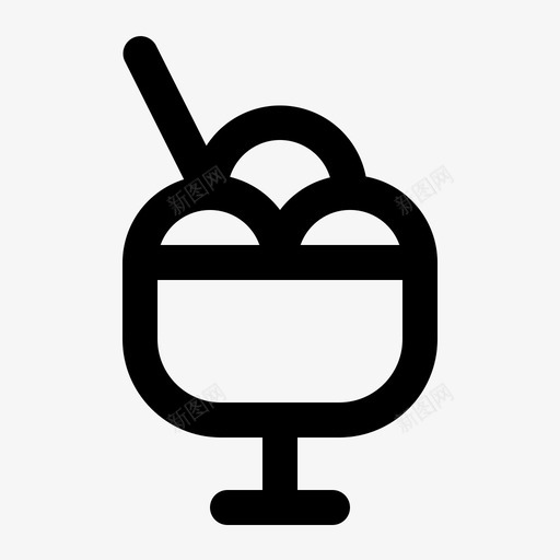 冰淇淋甜点夏天图标svg_新图网 https://ixintu.com 冰淇淋 夏天 甜点