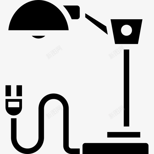 台灯家用电子3固态图标svg_新图网 https://ixintu.com 台灯 固态 家用电子
