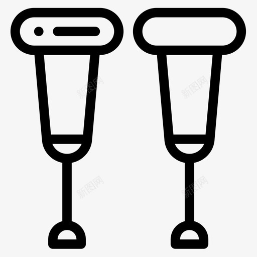 拐杖医疗器械23直线型图标svg_新图网 https://ixintu.com 医疗器械 拐杖 直线 线型