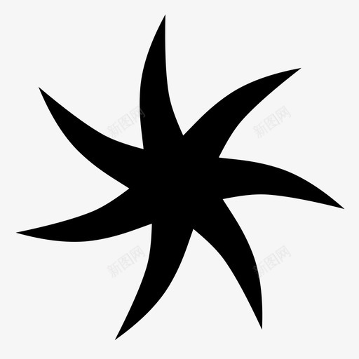 花花瓣螺旋形图标svg_新图网 https://ixintu.com 7点 星形 花瓣 螺旋形