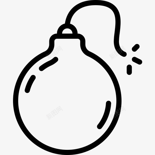 炸弹电脑游戏线性图标svg_新图网 https://ixintu.com 炸弹 电脑游戏 线性