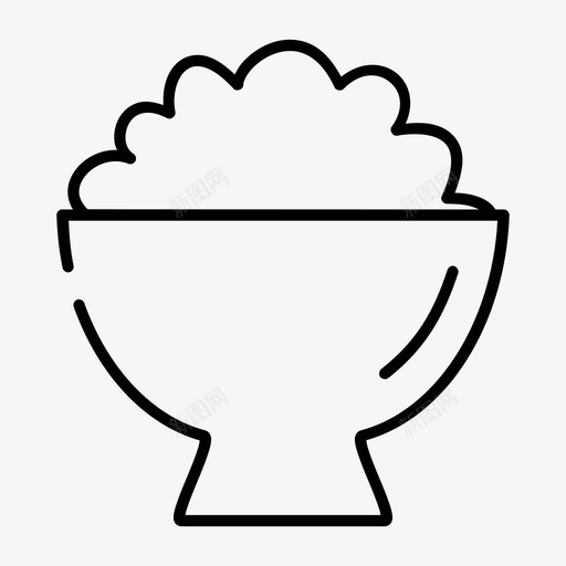 饭碗碗里的饭食物图标svg_新图网 https://ixintu.com 碗里 稀薄 缝隙 随意 食物 饭碗