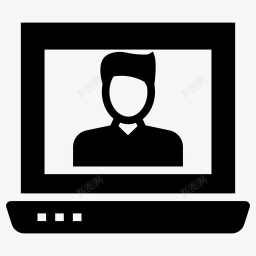 网络研讨会视频聊天视频课程图标svg_新图网 https://ixintu.com 会议 在线 教程 演示 电子书 研讨会 网络 视频 视频聊天 讲座 课程