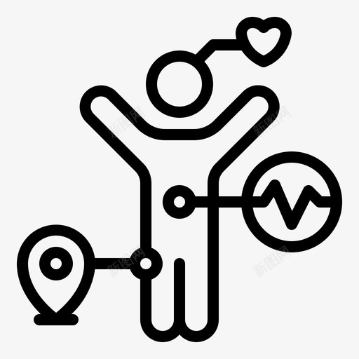 健康检查身体小工具图标svg_新图网 https://ixintu.com 人 健康检查 可穿戴 可穿戴小工具 小工具 身体