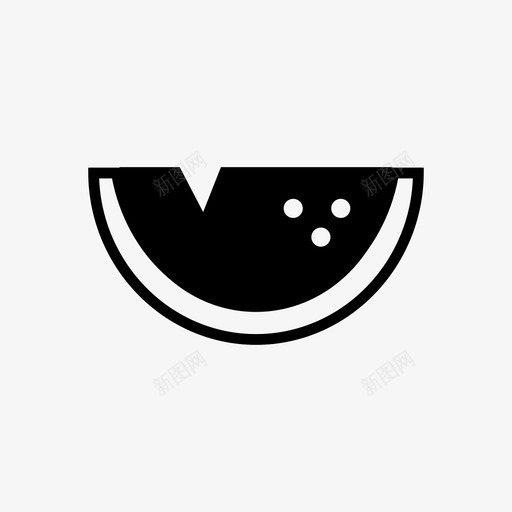 西瓜海滩食物图标svg_新图网 https://ixintu.com 旅游 水果 海滩 西瓜 食物