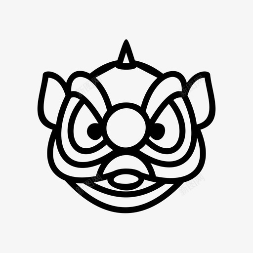 中国舞狮节庆恭喜发席图标svg_新图网 https://ixintu.com 中国 中国舞 发席 恭喜 新年 舞狮 节庆