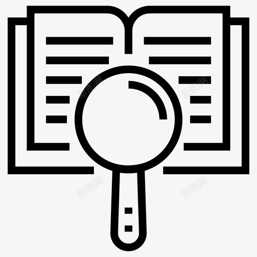 搜索书籍图书探索图书查找图标svg_新图网 https://ixintu.com 书籍 书评 关键词 图书 探索 搜索 教程 查找 电子书 研究 视频
