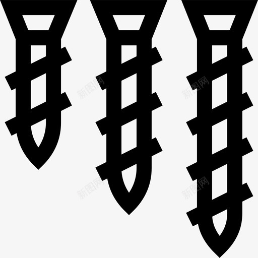 122结构直线螺钉图标svg_新图网 https://ixintu.com 直线 结构 螺钉