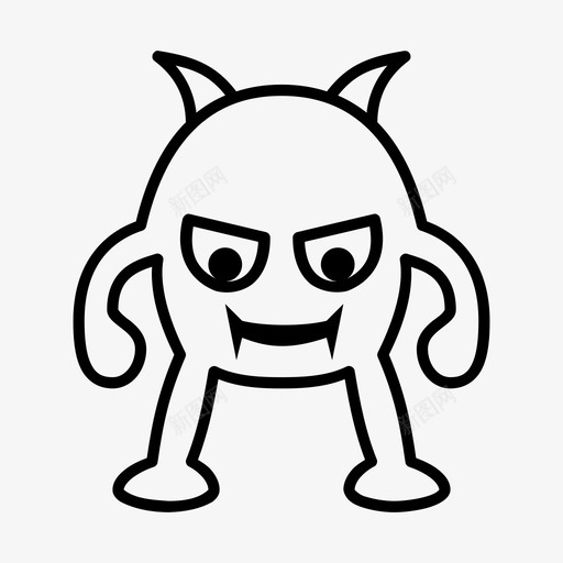 恶魔表情符号图标svg_新图网 https://ixintu.com 恶魔 表情符号